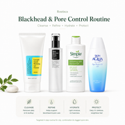 Routisca Blackhead and Pore Control Routine skincare kit for oily skin clogged pores and texture